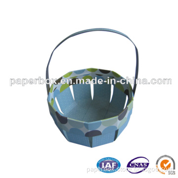 Paper Basket Storage Box with Handle
